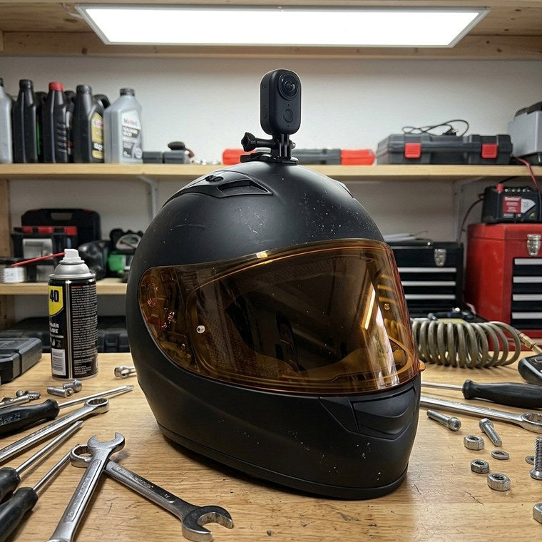 SnapSight on a helmet