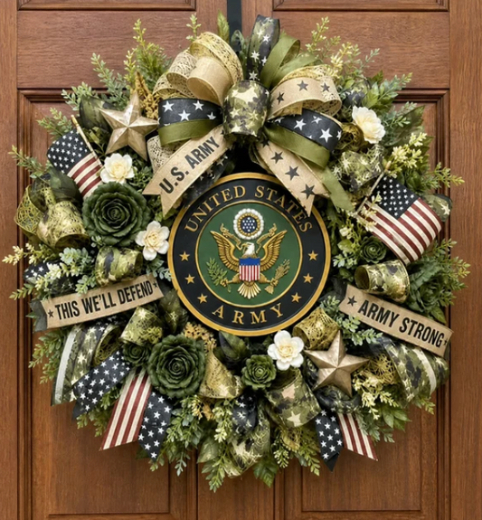 Handmade U.S. Army Door Wreath