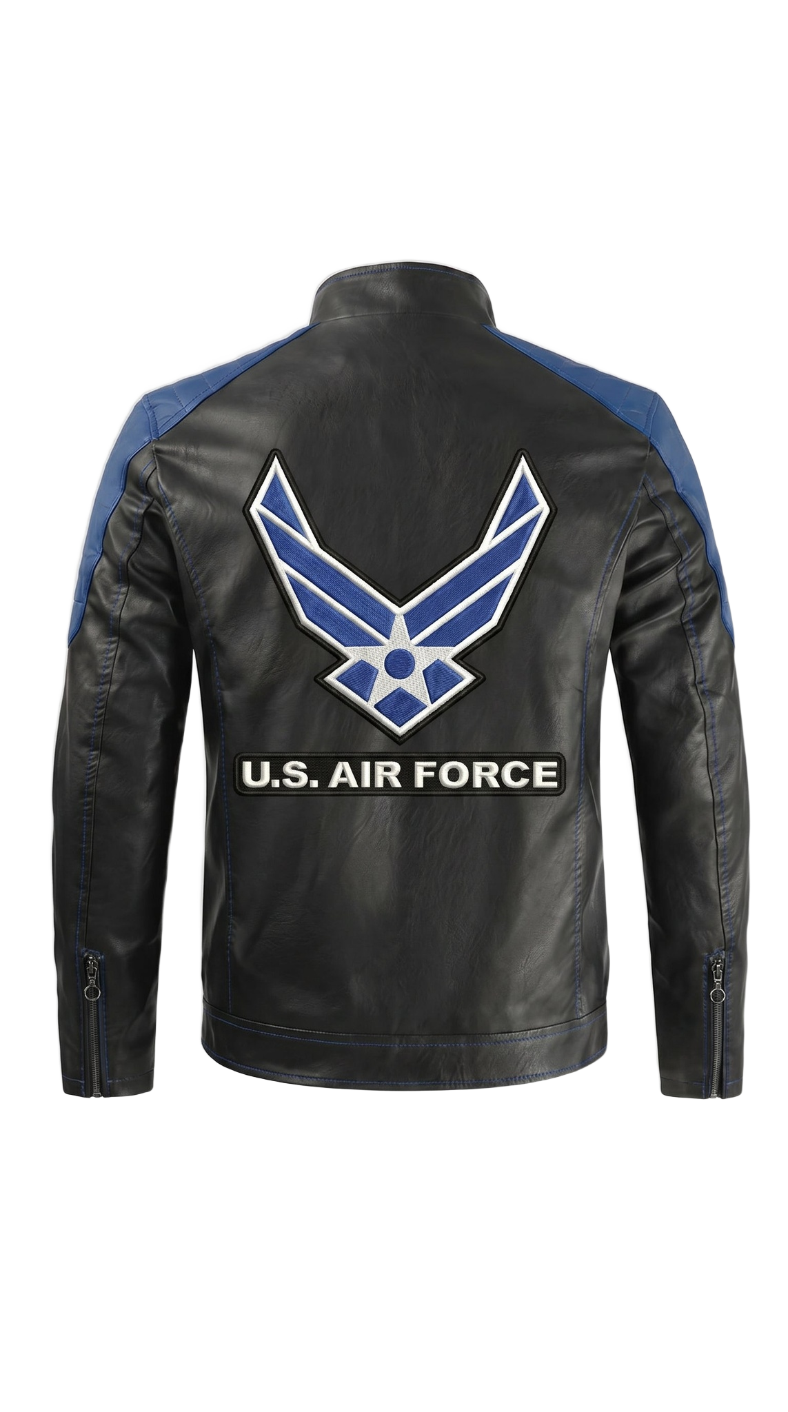Air Force handmade leather jacket - back emblem
