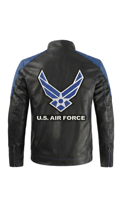 Air Force handmade leather jacket - back emblem